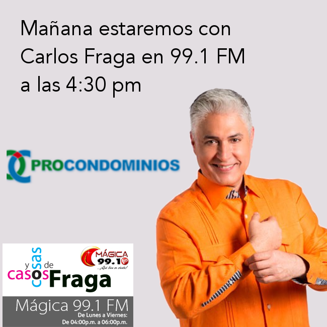 Este 28/06/16 estaremos con Carlos Fraga en 99.1fm a las 4:30 pm.